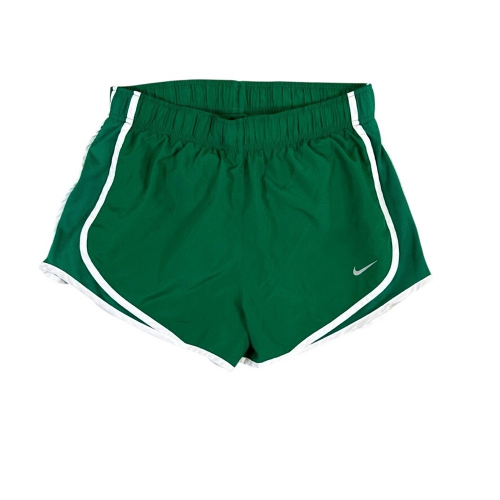 Nike Tempo Dri-FIT Running Shorts Green White Piping Womens Medium 11804